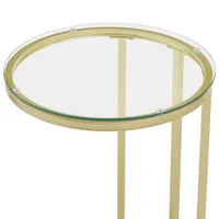 Winmoor Home Transitional Circular Accent Table - Gold