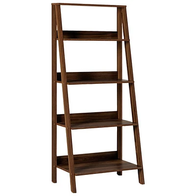 Winmoor Home 55" 4-Shelf Wood Ladder Bookcase - Dark Walnut