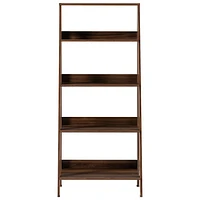 Winmoor Home 55" 4-Shelf Wood Ladder Bookcase - Dark Walnut