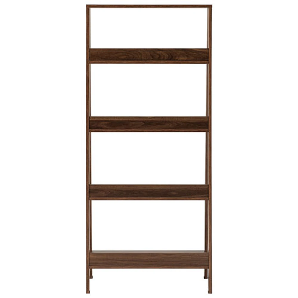 Winmoor Home 55" 4-Shelf Wood Ladder Bookcase - Dark Walnut