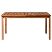 Winmoor Home Transitional 6-Seating Rectangular Outdoor Dining Table - Brown