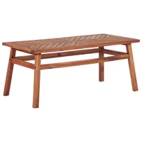 Winmoor Home Transitional Rectangular Outdoor Chevron Coffee Table - Brown