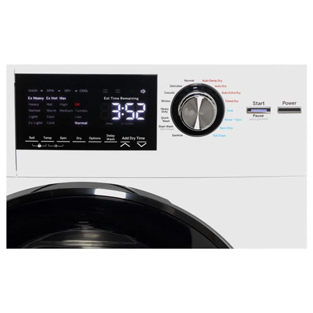 GE 2.8 Cu. Ft. Electric Washer & Dryer Combo (GFQ14ESSNWW) - White