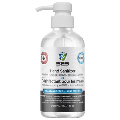 SFS Hand Sanitizer - 80% Alcohol - 500mL (SFMS18)
