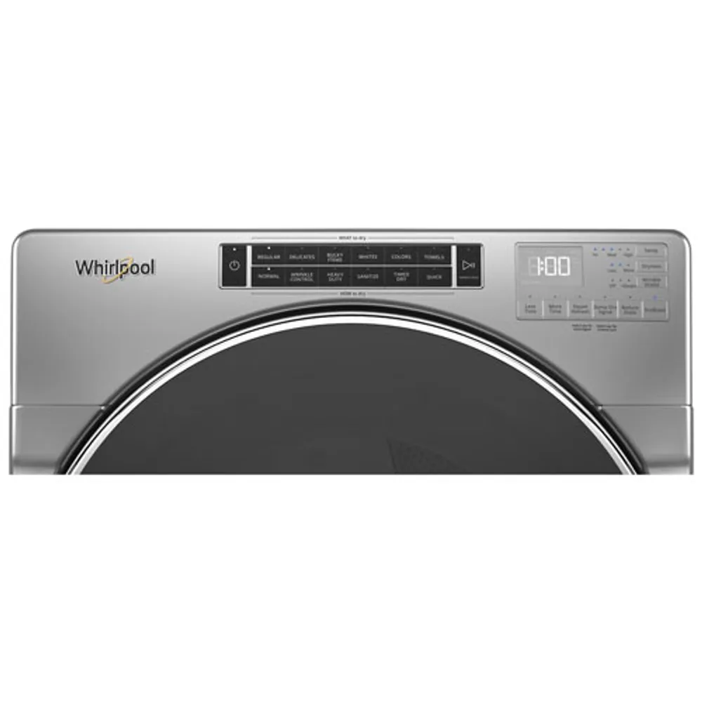 Whirlpool 7.4 Cu. Ft. Electric Steam Dryer (YWED8620HC) - Chrome Shadow