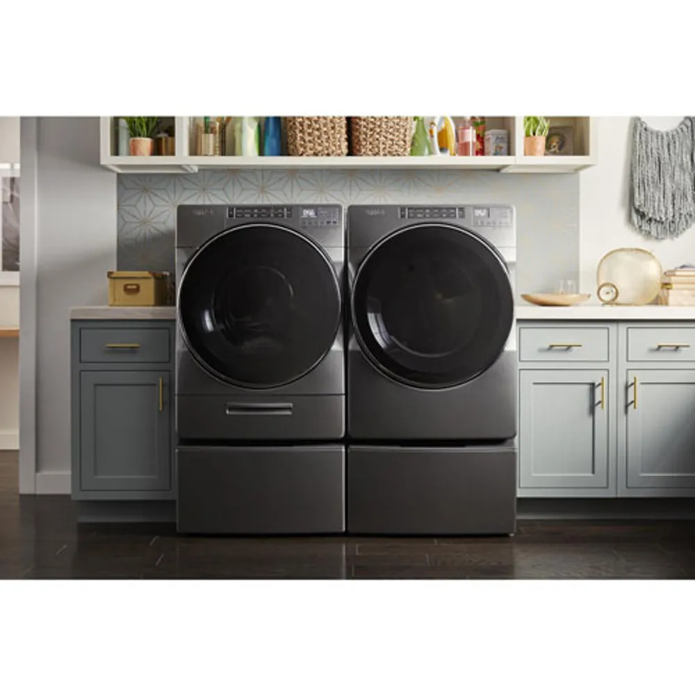 Whirlpool 7.4 Cu. Ft. Electric Steam Dryer (YWED8620HC) - Chrome Shadow