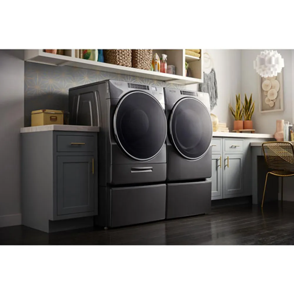 Whirlpool 7.4 Cu. Ft. Electric Steam Dryer (YWED8620HC) - Chrome Shadow