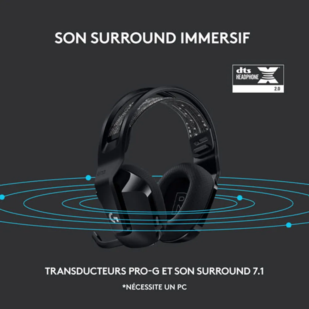Casque de jeu sans fil RVB LIGHTSPEED G733 de Logitech