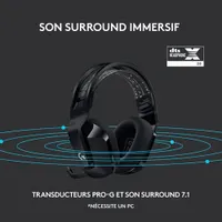 Casque de jeu sans fil RVB LIGHTSPEED G733 de Logitech