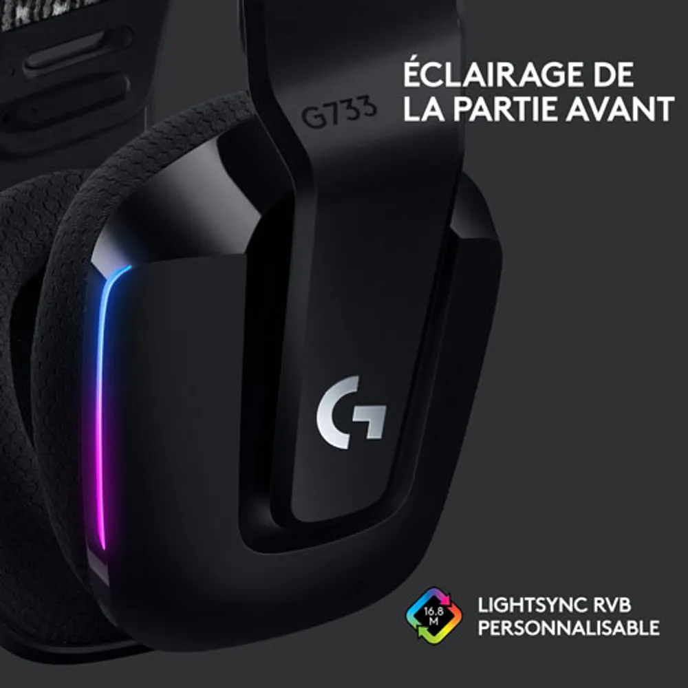 Casque de jeu sans fil RVB LIGHTSPEED G733 de Logitech