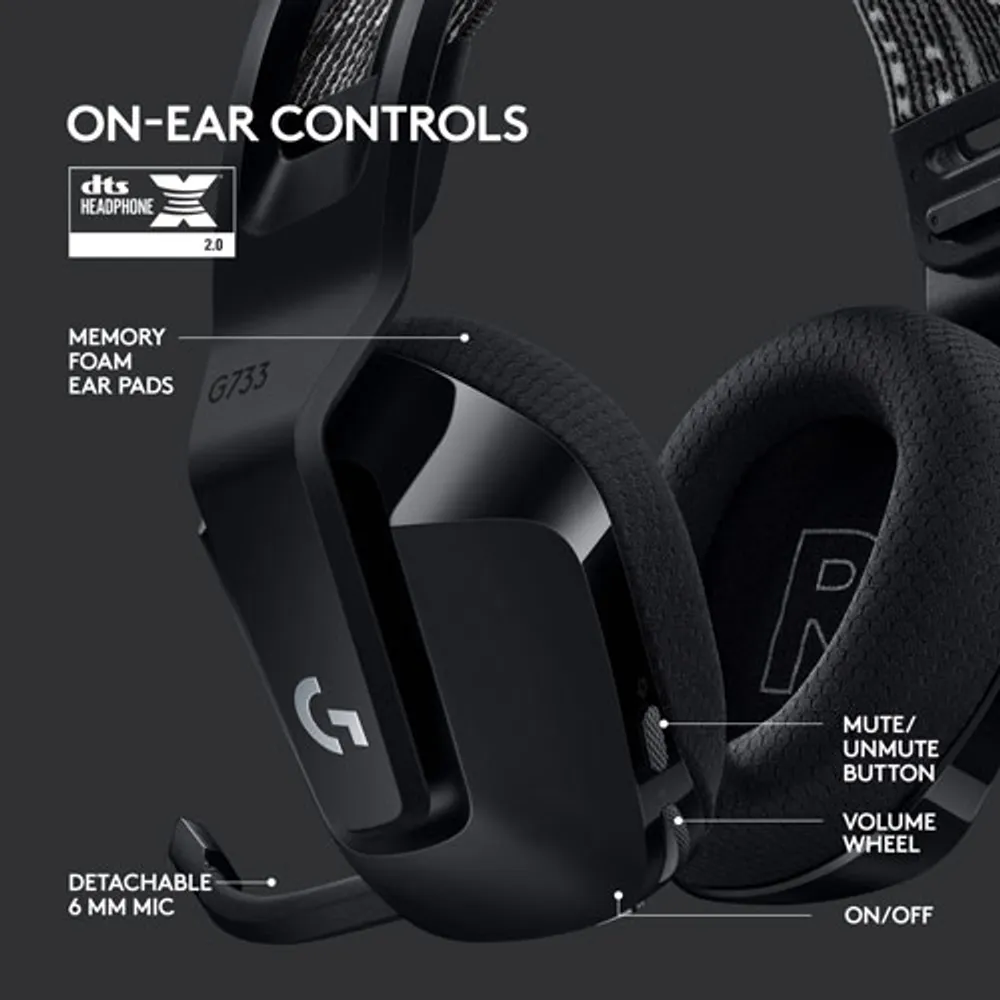 Casque de jeu sans fil RVB LIGHTSPEED G733 de Logitech