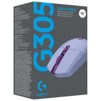 Logitech G305 LIGHTSPEED 12000 DPI Wireless HERO Optical Gaming Mouse - Lilac