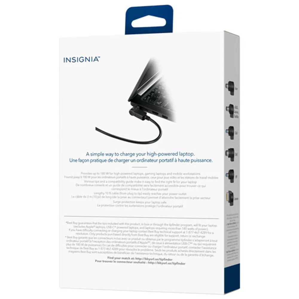 Insignia Universal 180W Laptop Charger (NS-PWL9180-C) - Only at Best Buy