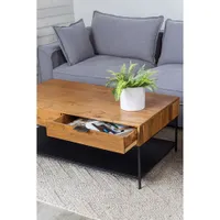 Joliet Contemporary Rectangular Coffee Table - Natural