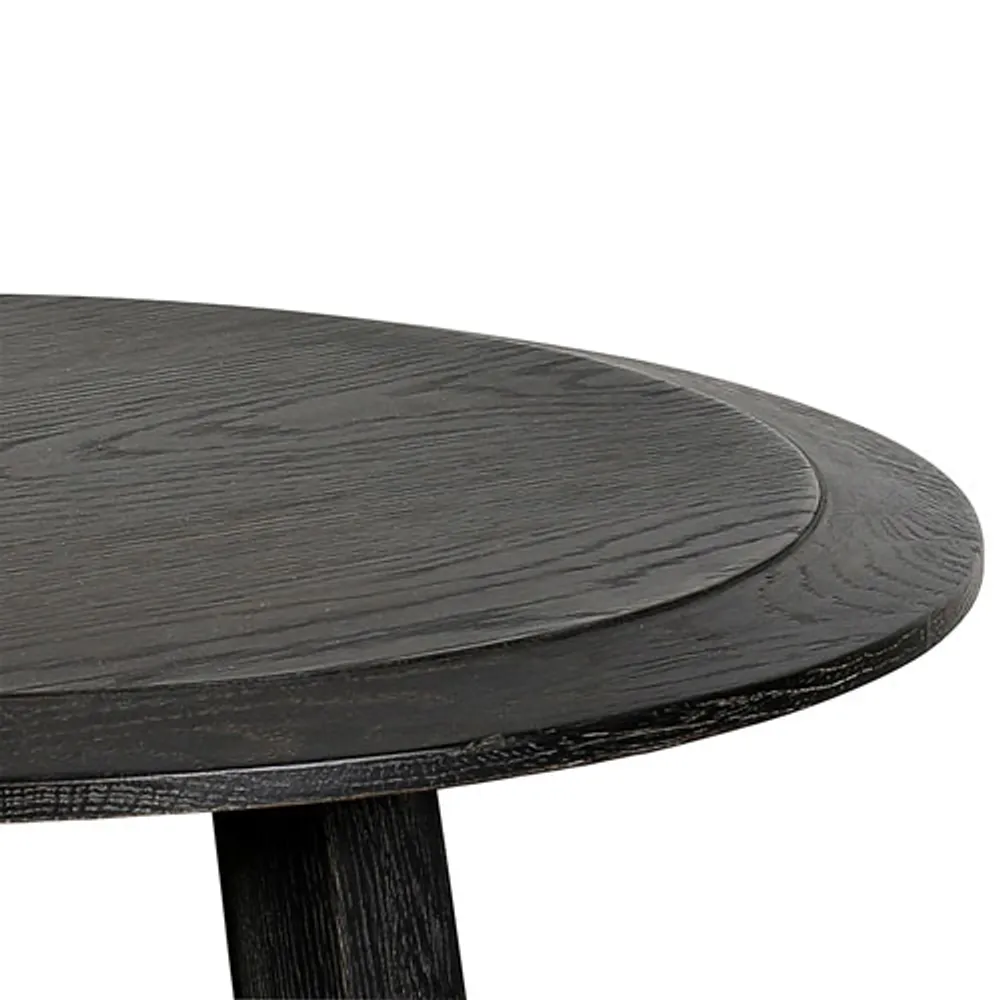 Nathan Contemporary Oval Coffee Table - Black