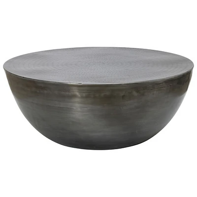 Conga Contemporary Round Coffee Table - Zinc