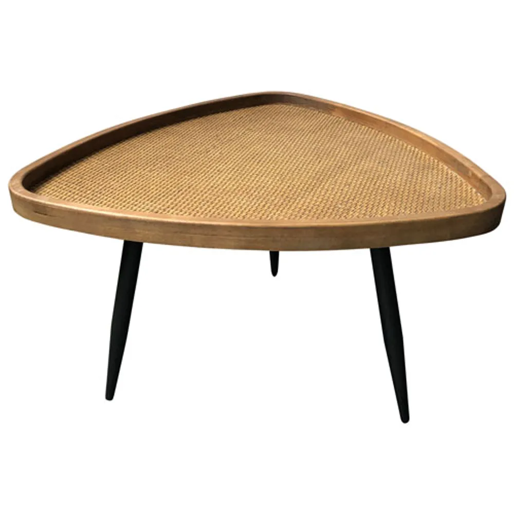 Rollo Contemporary Triangle Coffee Table - Natural