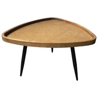 Rollo Contemporary Triangle Coffee Table - Natural