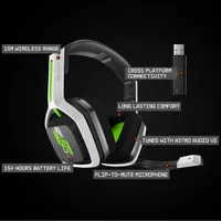 Casque de jeu sans fil et micro A20 2e gén. d'ASTRO Gaming Xbox Series X et Xbox One - Blanc/Vert