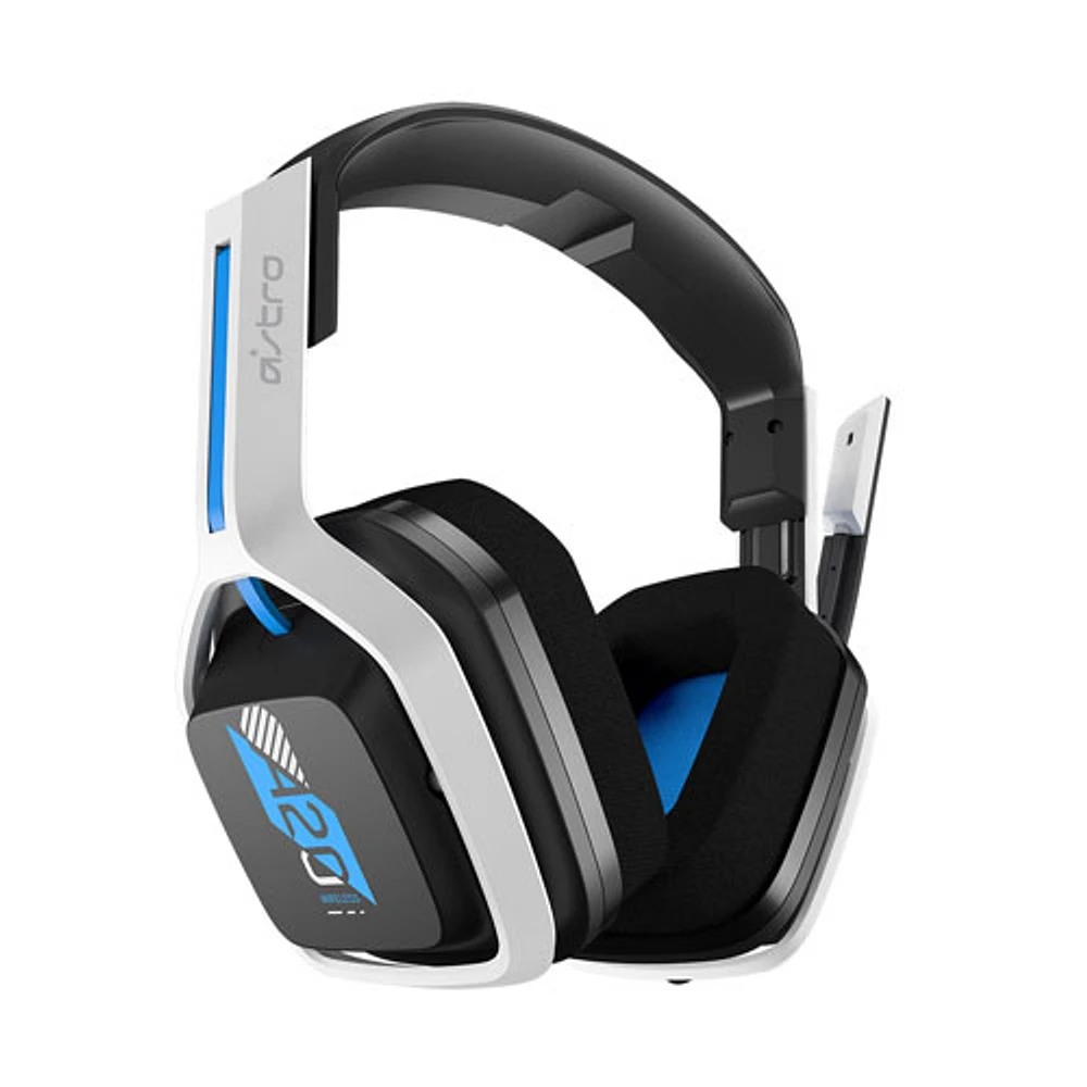 Casque de jeu sans fil avec microphone A20 de 2e gén d'ASTRO Gaming pour PS4 et PS5 - Blanc/Bleu