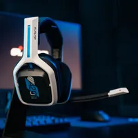 Casque de jeu sans fil avec microphone A20 de 2e gén d'ASTRO Gaming pour PS4 et PS5 - Blanc/Bleu