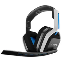 Casque de jeu sans fil avec microphone A20 de 2e gén d'ASTRO Gaming pour PS4 et PS5 - Blanc/Bleu