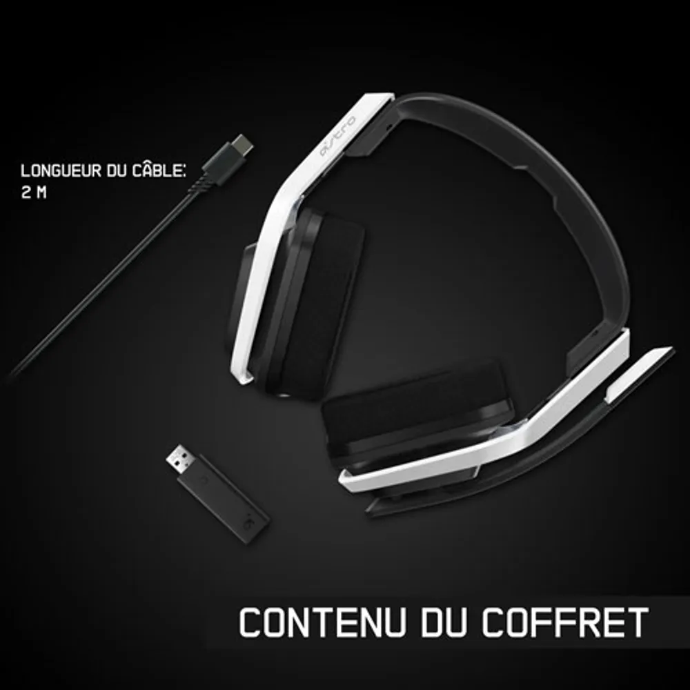 Casque de jeu sans fil avec microphone A20 de 2e gén d'ASTRO Gaming pour PS4 et PS5 - Blanc/Bleu