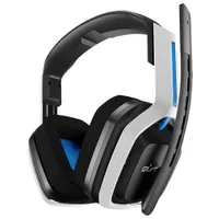 Casque de jeu sans fil avec microphone A20 de 2e gén d'ASTRO Gaming pour PS4 et PS5 - Blanc/Bleu