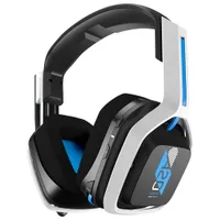 Casque de jeu sans fil avec microphone A20 de 2e gén d'ASTRO Gaming pour PS4 et PS5 - Blanc/Bleu