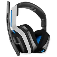 Casque de jeu sans fil avec microphone A20 de 2e gén d'ASTRO Gaming pour PS4 et PS5 - Blanc/Bleu