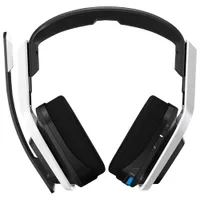 Casque de jeu sans fil avec microphone A20 de 2e gén d'ASTRO Gaming pour PS4 et PS5 - Blanc/Bleu