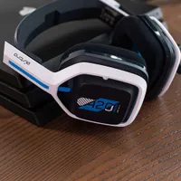 Casque de jeu sans fil avec microphone A20 de 2e gén d'ASTRO Gaming pour PS4 et PS5 - Blanc/Bleu