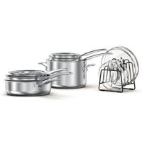 Cuisinart Nesting 11-Piece Stainless Steel Cookware Set - Silver