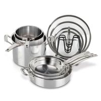 Cuisinart Nesting 11-Piece Stainless Steel Cookware Set - Silver