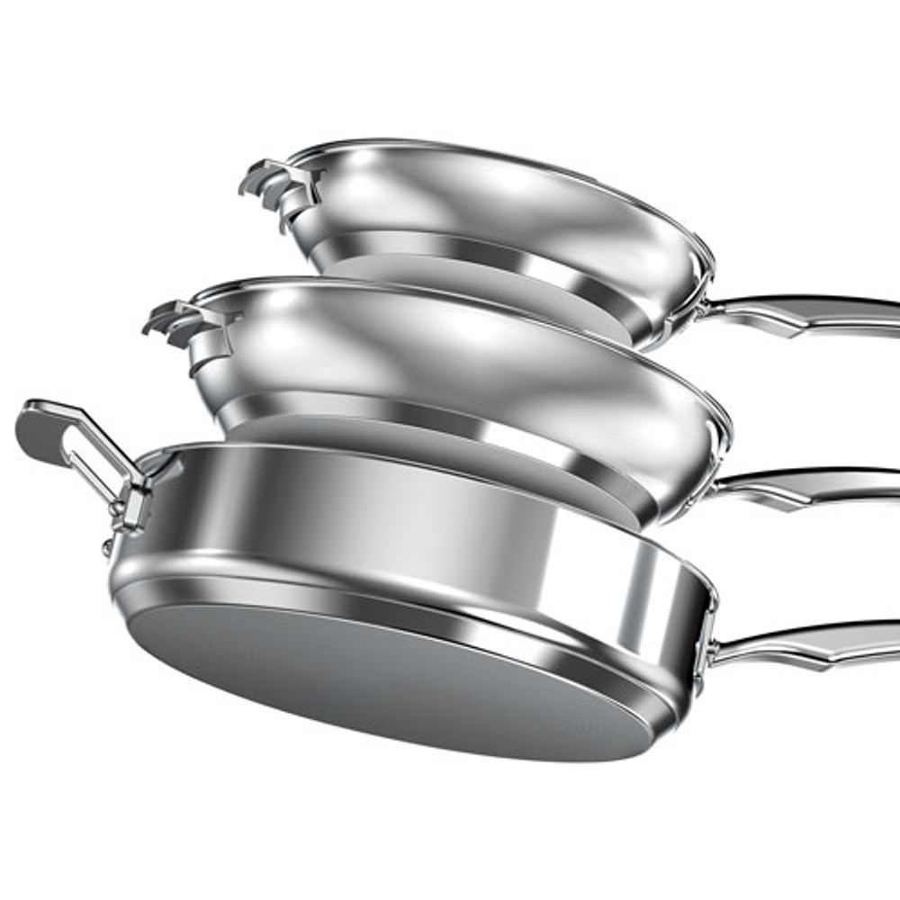 Cuisinart Nesting 11-Piece Stainless Steel Cookware Set - Silver