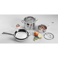 Cuisinart Nesting 11-Piece Stainless Steel Cookware Set - Silver