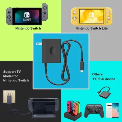 YCCSKY Charger for Nintendo Switch Lite / Nintendo Switch, [Latest Version]  YCCSKY Switch Lite Charger AC Adapter 15V/ | Coquitlam Centre