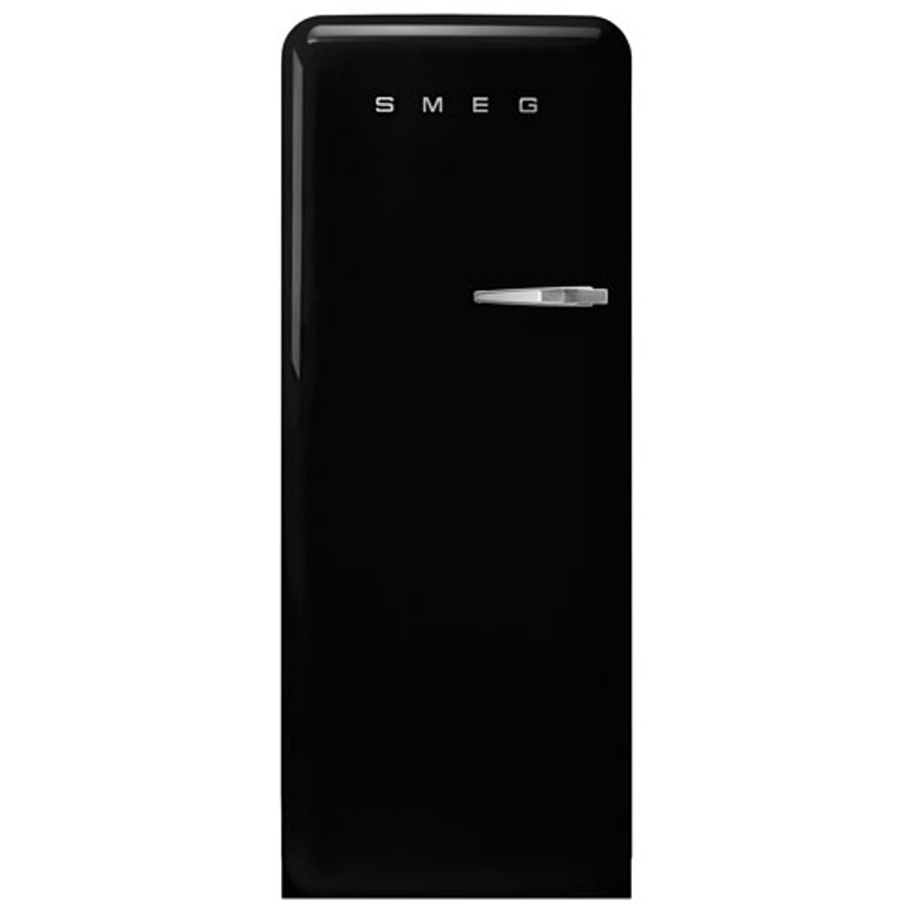 Smeg 50's 24" 9.2 Cu. Ft. All-Fridge Refrigerator (FAB28ULBL3) - Black
