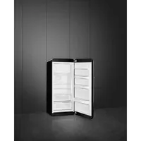 Smeg 50's 24" 9.2 Cu. Ft. All-Fridge Refrigerator (FAB28URBL3) - Black