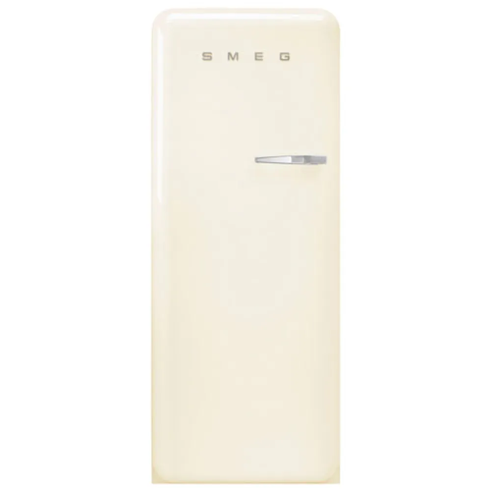 Réfrigérateur à une porte 9,2 pi³ 24 po de style années 50 de Smeg (FAB28ULCR3) - Crème