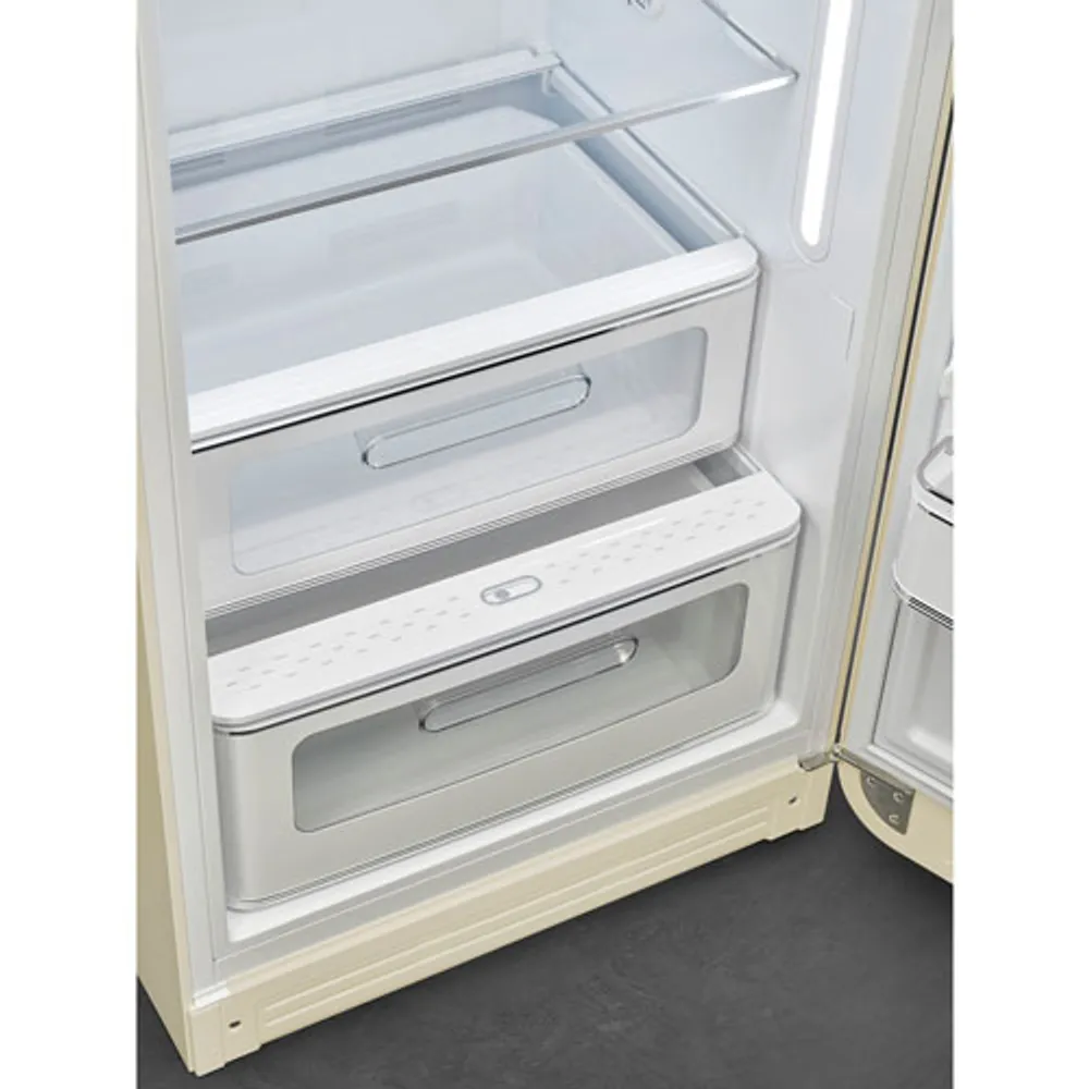 Smeg 50's 24" 9.2 Cu. Ft. All-Fridge Refrigerator (FAB28URCR3) - Cream