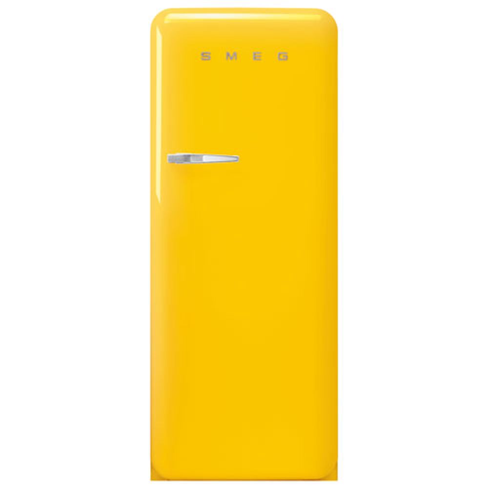 Smeg 50's 24" 9.2 Cu. Ft. All-Fridge Refrigerator (FAB28URYW3) - Yellow