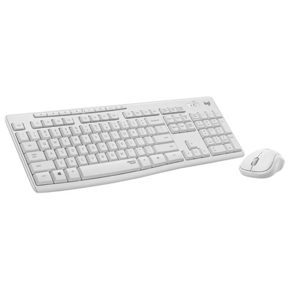 Logitech MK295 Silent Wireless Optical Keyboard & Mouse Combo - Off-White