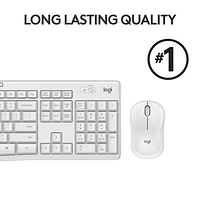 Ensemble clavier et souris optique sans fil silencieux MK295 de Logitech