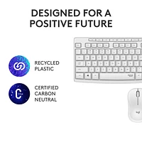 Ensemble clavier et souris optique sans fil silencieux MK295 de Logitech