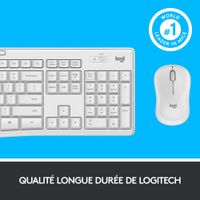 Logitech MK295 Silent Wireless Optical Keyboard & Mouse Combo - Off-White