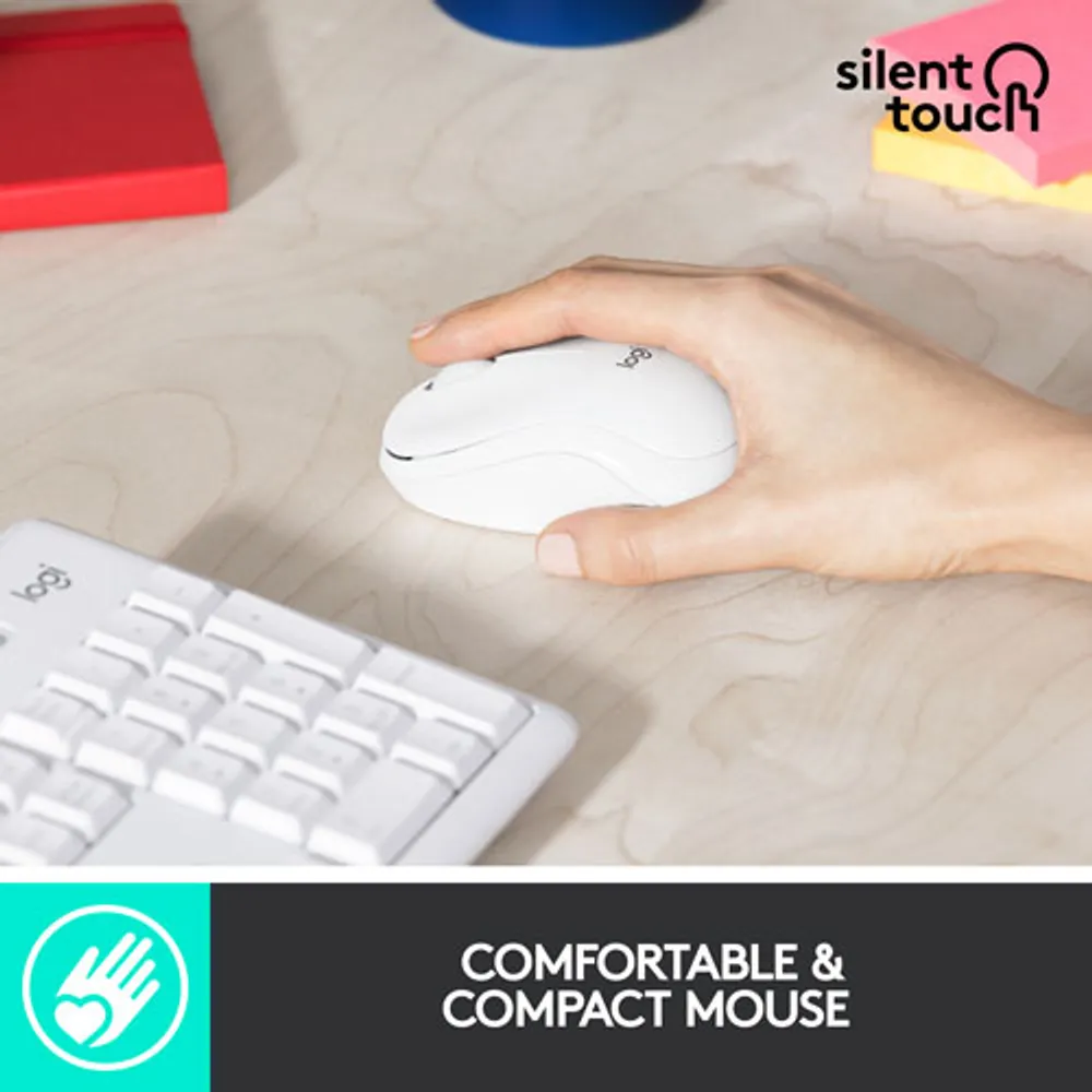 Ensemble clavier et souris optique sans fil silencieux MK295 de Logitech