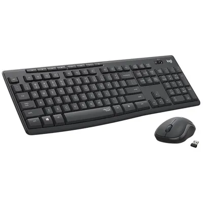 Logitech MK295 Silent Wireless Optical Keyboard & Mouse Combo - Graphite