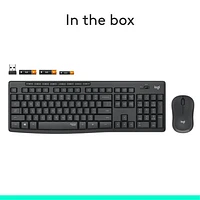 Logitech MK295 Silent Wireless Optical Keyboard & Mouse Combo - Graphite