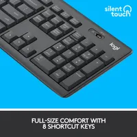 Logitech MK295 Silent Wireless Optical Keyboard & Mouse Combo - Graphite